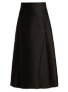 Matchesfashion.com Carl Kapp - Hera Wool Blend Wrap Skirt - Womens - Black