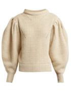 Matchesfashion.com Isabel Marant - Brettany Puff Sleeve Wool Sweater - Womens - Ivory