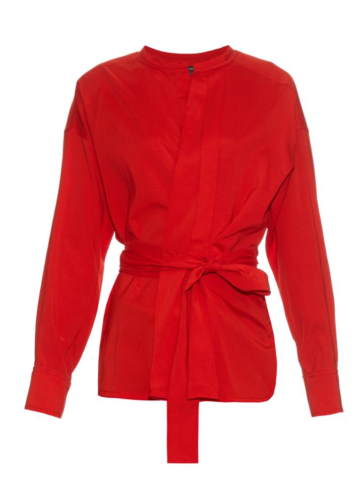 Isabel Marant Dorcey Silk And Wool-blend Wrap Top