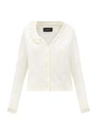 Matchesfashion.com Simone Rocha - Faux Pearl And Crystal Wool-blend Cardigan - Womens - Cream