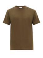 Matchesfashion.com Sunspel - Riviera Cotton Jersey T Shirt - Mens - Khaki
