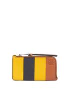 Matchesfashion.com Loewe - Striped Leather Cardholder - Mens - Yellow Multi