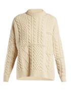 Matchesfashion.com Golden Goose Deluxe Brand - Rochere Cable Knit Wool Sweater - Womens - White