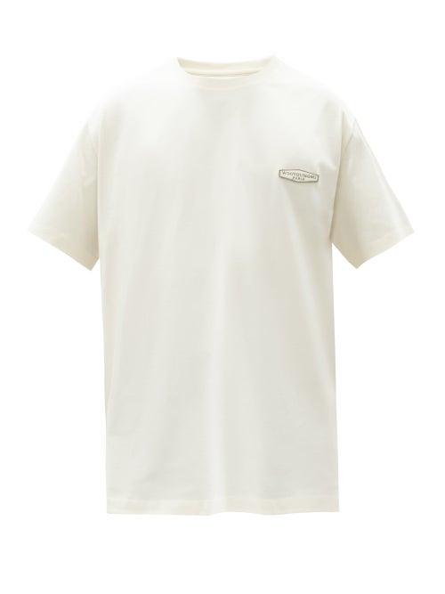 Matchesfashion.com Wooyoungmi - Logo-embroidered Cotton-jersey T-shirt - Mens - Cream