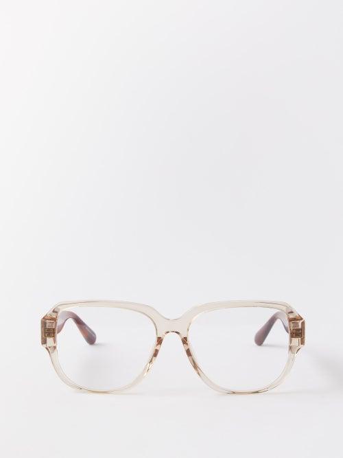 Linda Farrow - Renee Oversized Round Acetate Glasses - Womens - Brown Multi