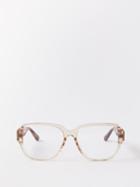 Linda Farrow - Renee Oversized Round Acetate Glasses - Womens - Brown Multi