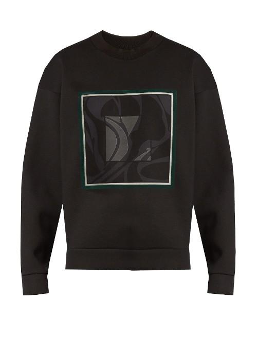 Wooyoungmi Abstract Square-print Neoprene Sweatshirt