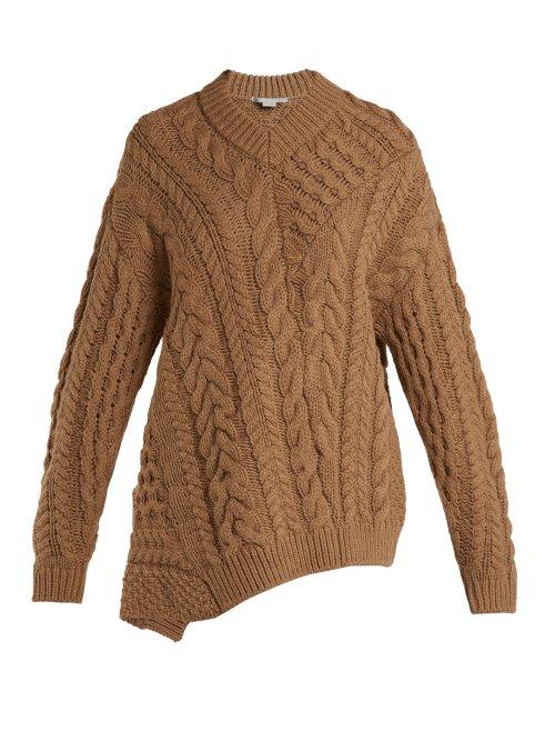 Matchesfashion.com Stella Mccartney - Oversized Virgin Wool Blend Sweater - Womens - Camel