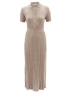 Gabriela Hearst - Amor Ribbed Cashmere-blend Dress - Womens - Beige