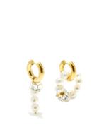 Timeless Pearly - Mismatched Pearl & 24kt Gold-plated Earrings - Womens - Pearl