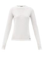 Matchesfashion.com Jil Sander - Logo-print Cotton-jersey Long-sleeved T-shirt - Womens - White