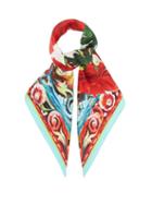 Matchesfashion.com Dolce & Gabbana - Floral-print Silk Scarf - Womens - Red Multi