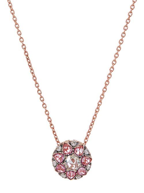 Matchesfashion.com Selim Mouzannar - Beirut Diamond, Sapphire & 18kt Gold Necklace - Womens - Pink Gold