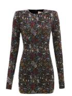 Alexandre Vauthier - Firework Crystal-embellished Crepe Mini Dress - Womens - Black Multi