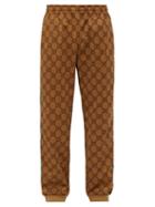 Matchesfashion.com Gucci - Gg Supreme Web Stripe Track Pants - Mens - Camel