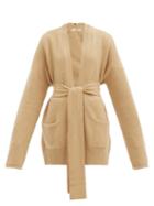 Matchesfashion.com Extreme Cashmere - No.154 Care Belted Stretch-cashmere Cardigan - Womens - Camel