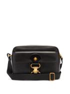 Matchesfashion.com Versace - Medusa Plaque Grained Leather Messenger Bag - Mens - Black