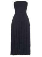 Dion Lee Pleated Cady And Silk-chiffon Dress