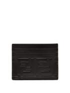 Matchesfashion.com Fendi - Logo Embossed Leather Cardholder - Mens - Black