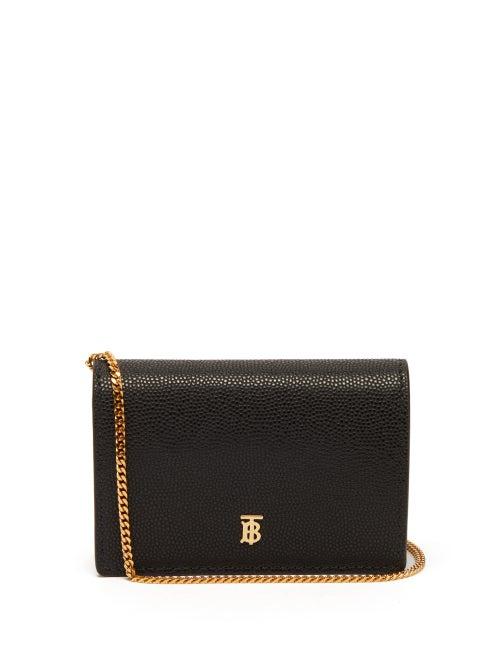 Matchesfashion.com Burberry - Jessie Mini Grained Leather Cross Body Bag - Womens - Black