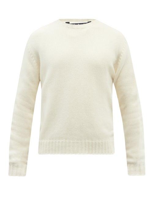 Palm Angels - Logo-intarsia Wool-blend Sweater - Mens - White