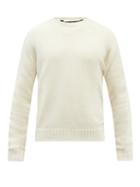 Palm Angels - Logo-intarsia Wool-blend Sweater - Mens - White