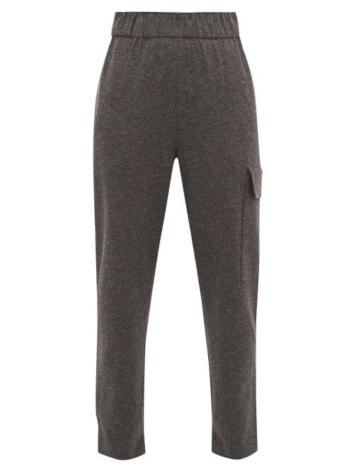 Matchesfashion.com Tibi - Drawstring Cuff Trousers - Womens - Grey