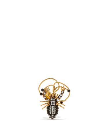 Begum Khan - Lobster 24kt Gold-plated Crystal Single Earring - Womens - Multi