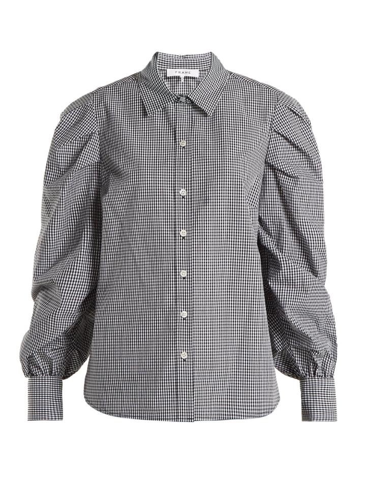 Frame Gingham Cotton Blouse