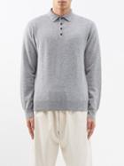 Allude - Cashmere Polo Shirt - Mens - Light Grey