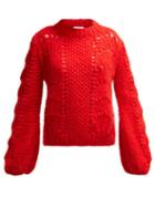 Matchesfashion.com Ganni - Julliard Mohair Knit Sweater - Womens - Red