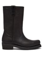 Matchesfashion.com Our Legacy - Flat Toe Leather Boots - Mens - Black