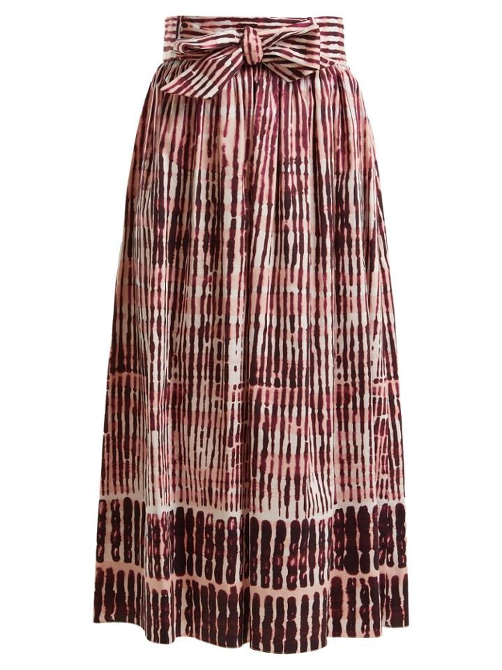 Goat Faro Batik Striped Stretch-cotton Skirt
