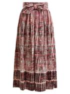 Goat Faro Batik Striped Stretch-cotton Skirt