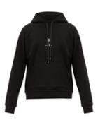 Matchesfashion.com Neil Barrett - Logo Print Cotton Hooded Sweatshirt - Mens - Black