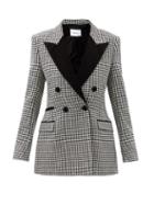 Matchesfashion.com Racil - Double-breasted Wool-blend Houndstooth Jacket - Womens - Black White