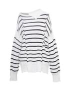 Marni - Panelled Striped Sweater - Womens - White Stripe