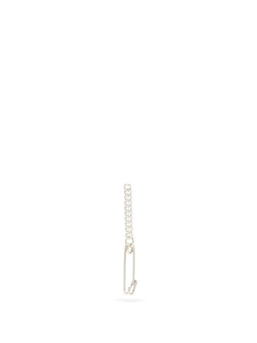 Matchesfashion.com Martine Ali - Pin Drop Silver-plated Single Earring - Mens - Silver