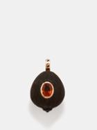Dezso - Coquito Citrine, Ebony & 18kt Rose-gold Charm - Womens - Orange Multi