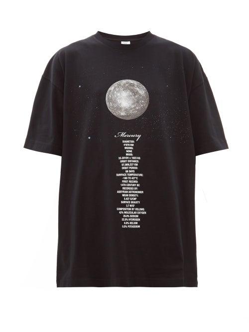 Matchesfashion.com Vetements - Mercury Oversized Cotton Jersey T Shirt - Womens - Black Multi