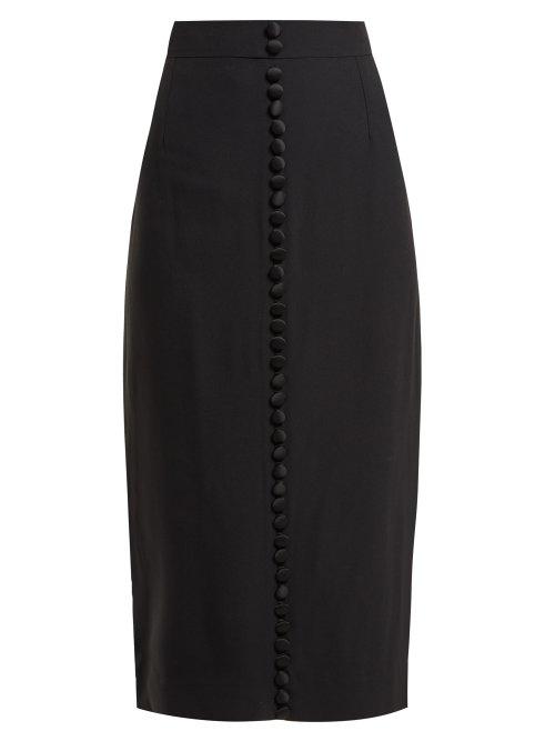 Matchesfashion.com Goat - Heda Crepe Pencil Skirt - Womens - Black