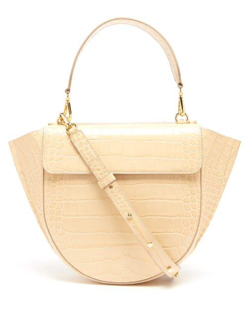 Matchesfashion.com Wandler - Hortensia Crocodile Effect Leather Bag - Womens - Beige