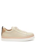 Chlo - Lauren Scallop-edge Leather Trainers - Womens - Light Pink