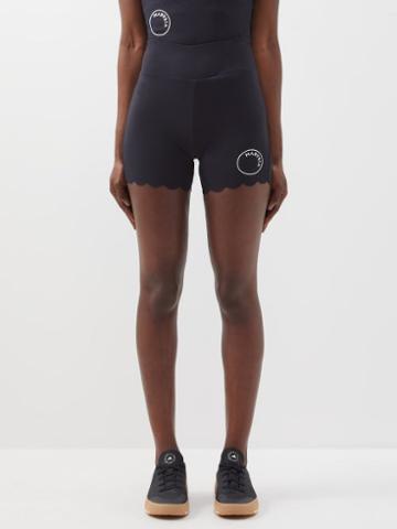 Marysia Sport - Billy Jean Scalloped Shorts - Womens - Black