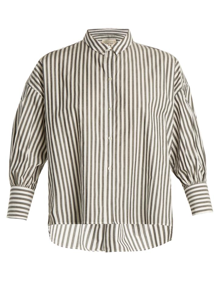 Nili Lotan Fulton Striped Cotton Shirt