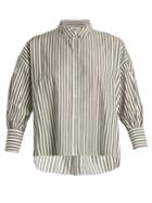 Nili Lotan Fulton Striped Cotton Shirt