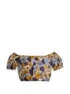 Lisa Marie Fernandez Leandra Floral-print Cotton Cropped Top