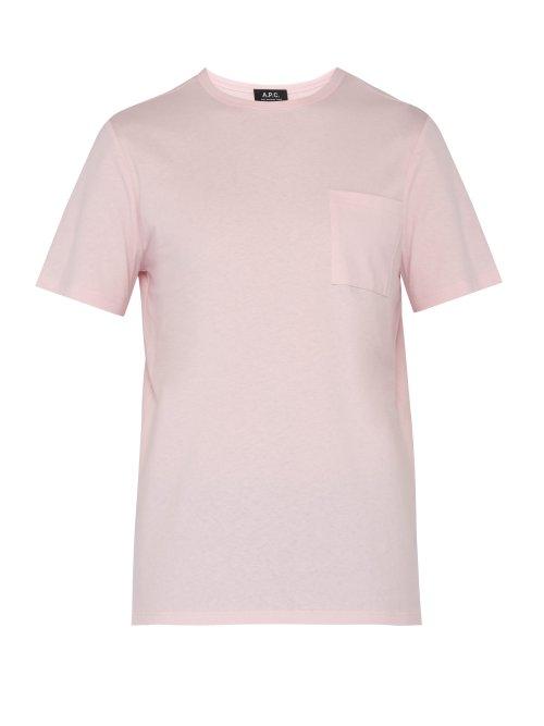 Matchesfashion.com A.p.c. - Jess Patch Pocket Cotton T Shirt - Mens - Pink