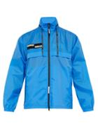 Matchesfashion.com 7 Moncler Fragment - Logo Appliqu Packable Hooded Jacket - Mens - Blue