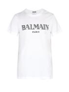 Balmain Logo-flocked Cotton-jersey T-shirt